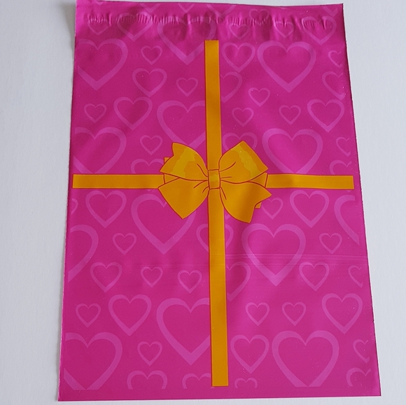 25 pcs Pink Heart Poly Mailers 10"x13" inches - Picture 3 of 7